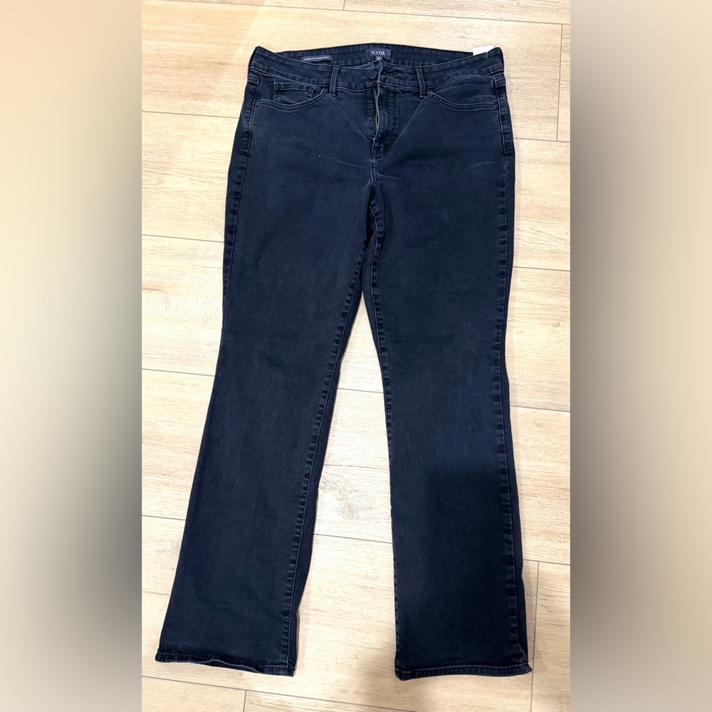 NYDJ Women's Black Straight Jeans